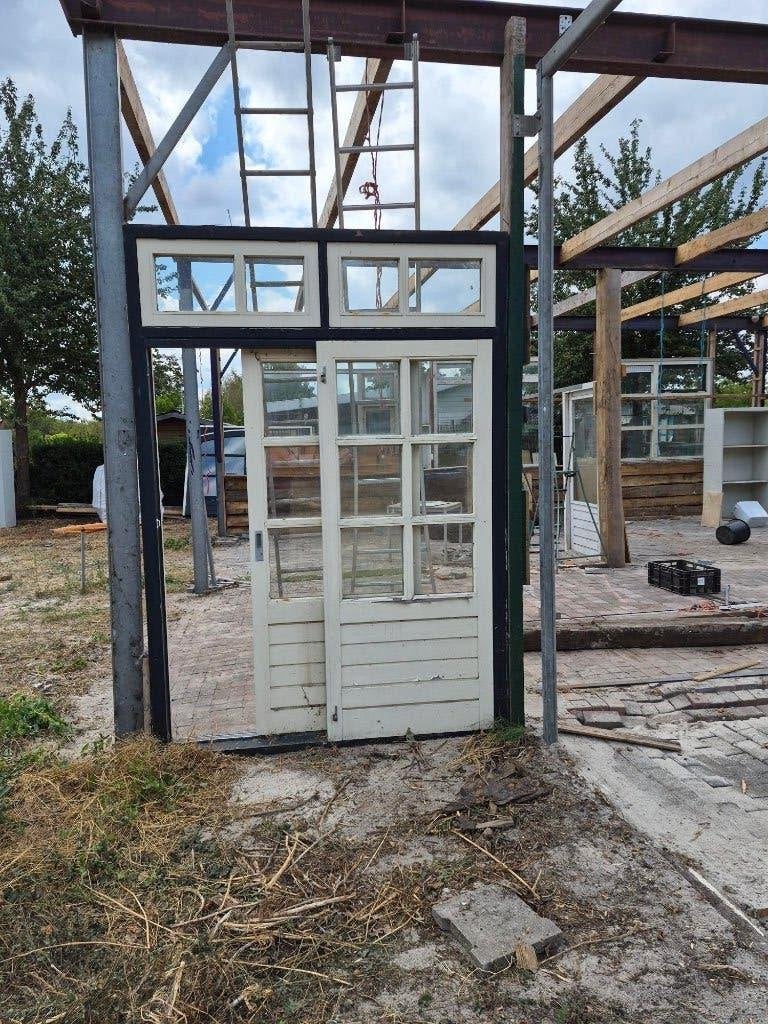 Gratis deur en raamkozijnen, Gebruikt, Deurkozijn, Inclusief glas, Hout
