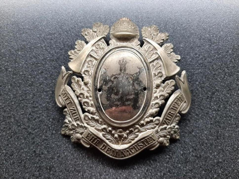 Duitsland  - Pickelhaube Helm  embleem  -  10x9,5cm. 1900, Verzamelen, Militaria | Algemeen, Ophalen of Verzenden, Landmacht, Duitsland