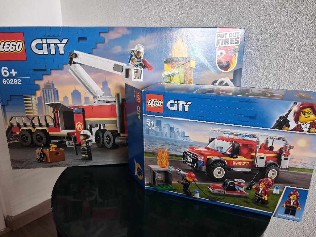 Lego City Brandweer sets 60282 en 60231, Kinderen en Baby's, Speelgoed | Duplo en Lego, City, Lego, Ophalen of Verzenden, Zo goed als nieuw