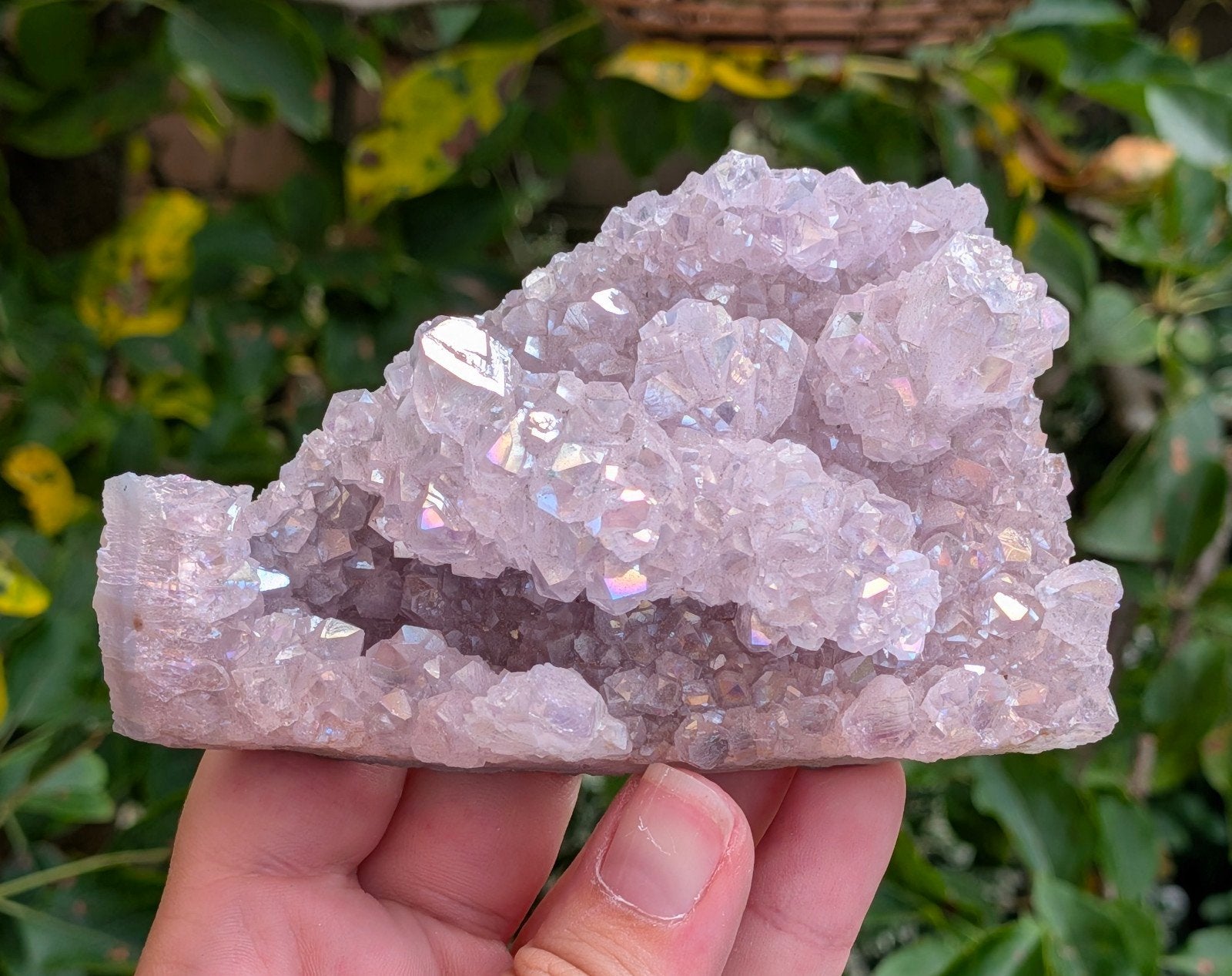 Angel aura amethist cluster, Ophalen of Verzenden