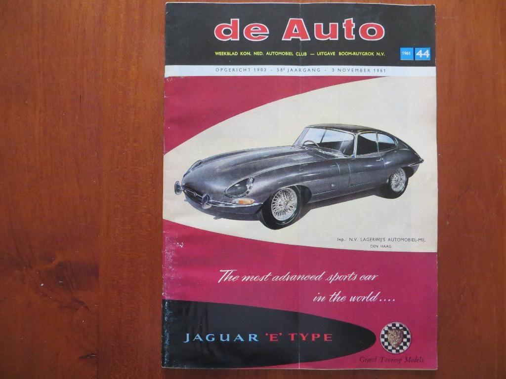 De Auto nr. 44 1961 Salon Turijn: Fiat, Maserati, Triumph ea, Boeken, Ophalen of Verzenden, Zo goed als nieuw, Ford