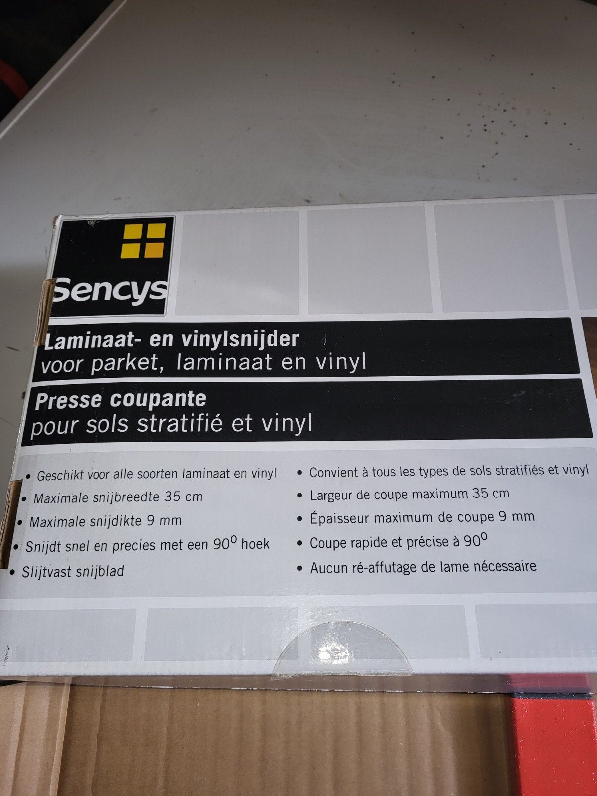 Sencys Laminaat- en vinylsnijder - Nieuw in doos, Ophalen, Zo goed als nieuw, Snijgereedschap, Overige merken