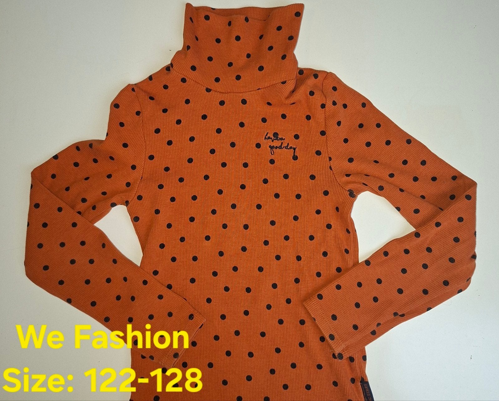 We Fashion coltrui met stippen, maat 122-128, Gebruikt, Meisje, Trui of Vest, Ophalen of Verzenden
