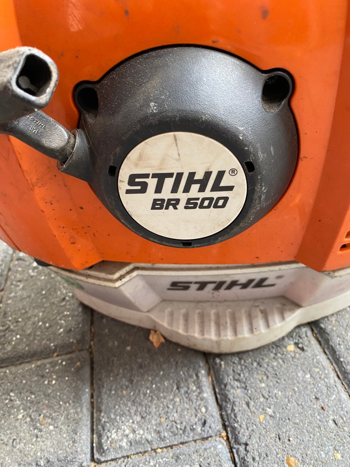 Te koop stihl bladblazer br500, Ophalen, Gebruikt, Benzine, Ruggedragen