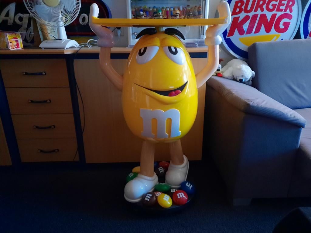 M&M's reclame winkeldisplay / geel, Verzamelen, Merken en Reclamevoorwerpen, Ophalen, Gebruikt, Overige typen
