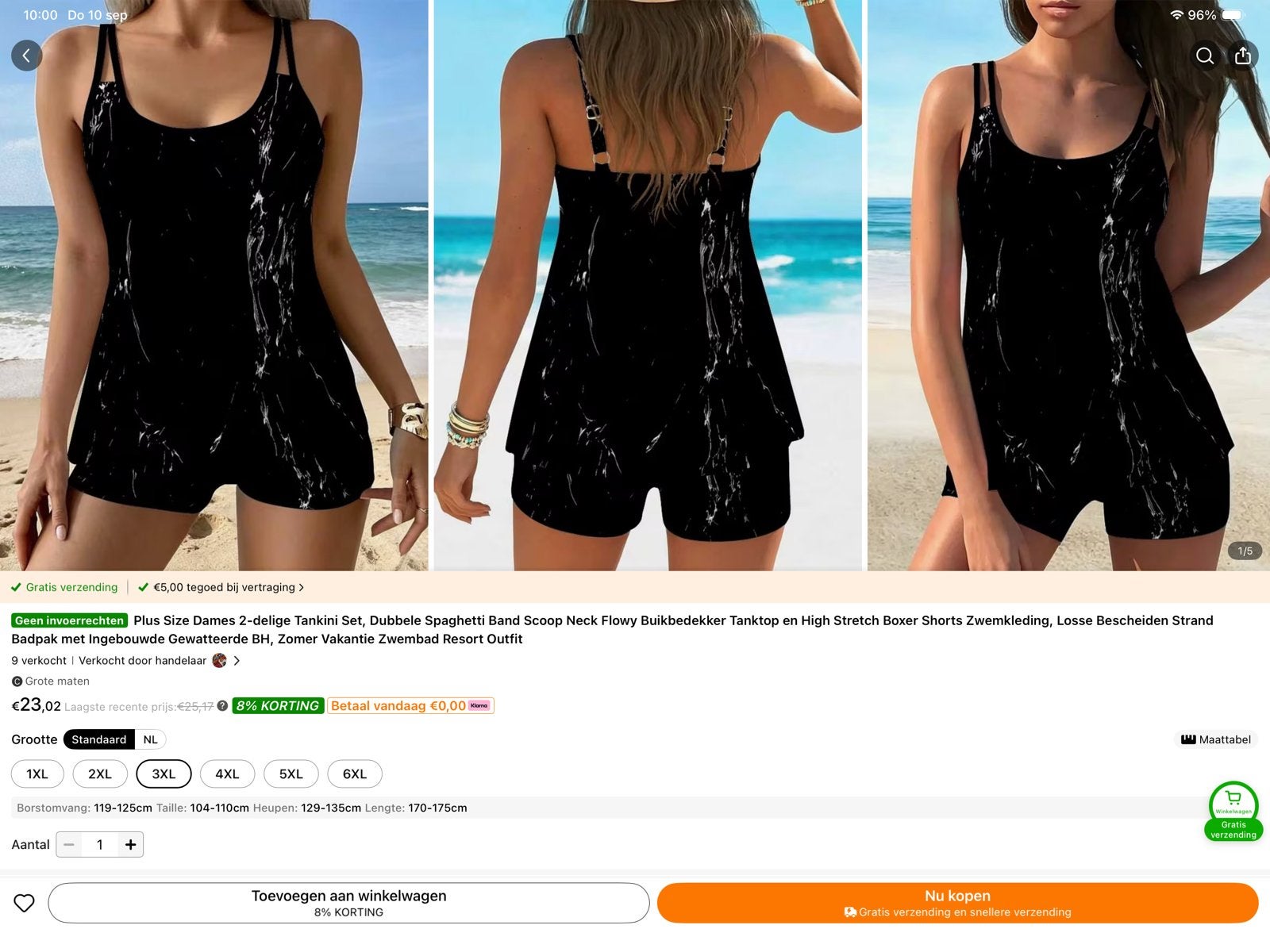 Tankini, Kleding | Dames, Ophalen, Nieuw, Zwart, Overige typen