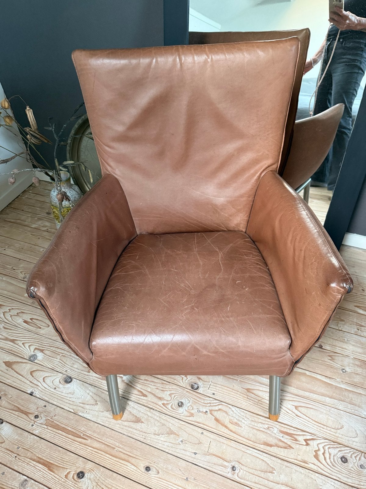 Label  Foxxy fauteuil in de kleur bruin, Ophalen, Gebruikt, Bruin, Leer