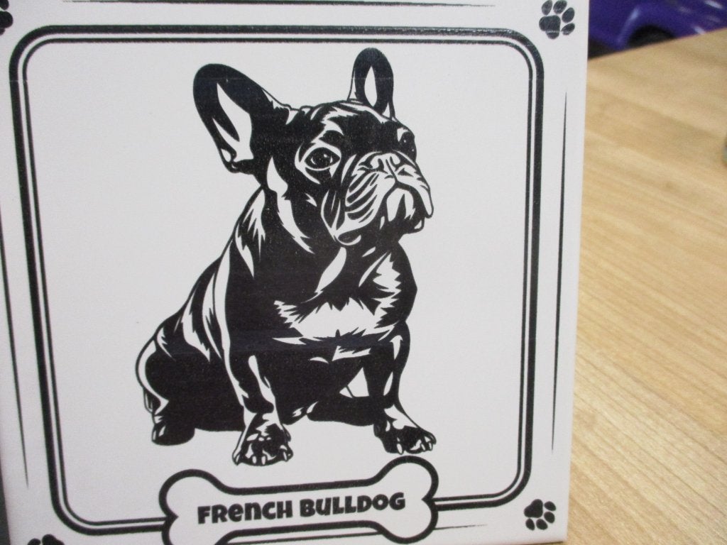 KERAMIEKEN TEGELTJE met FRENCH BULLDOG NIEUW, Verzenden, Nieuw