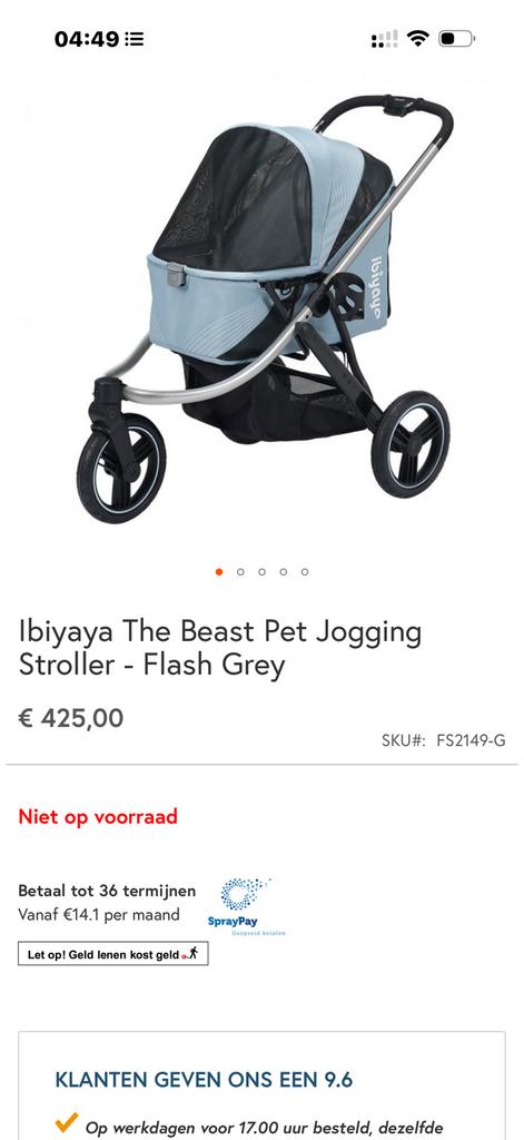 InnoPet BEAST Honndenbuggy Nieuw! Incl. Otho. Kussen twv 85€, Ophalen of Verzenden, Nieuw