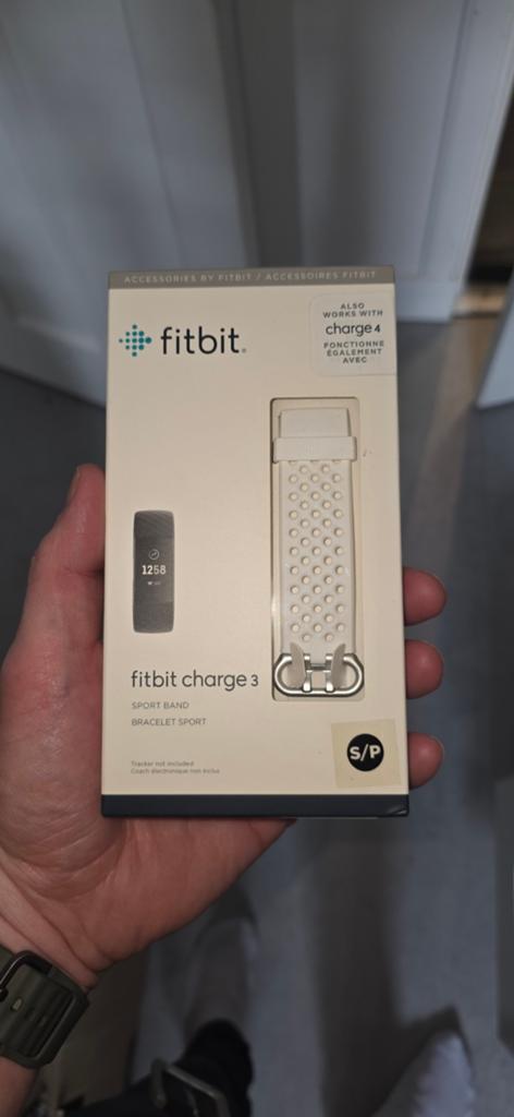 Fitbit Charge 3/4 Sport Band - Nieuw S/P Wit, Ophalen of Verzenden, Nieuw, Wit, Fitbit