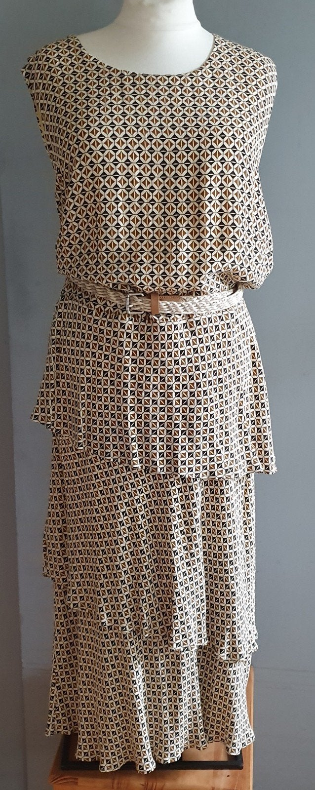 Gerry Weber jurk, Kleding | Dames, Jurken, Bruin, Maat 42/44 (L), Ophalen of Verzenden, Zo goed als nieuw