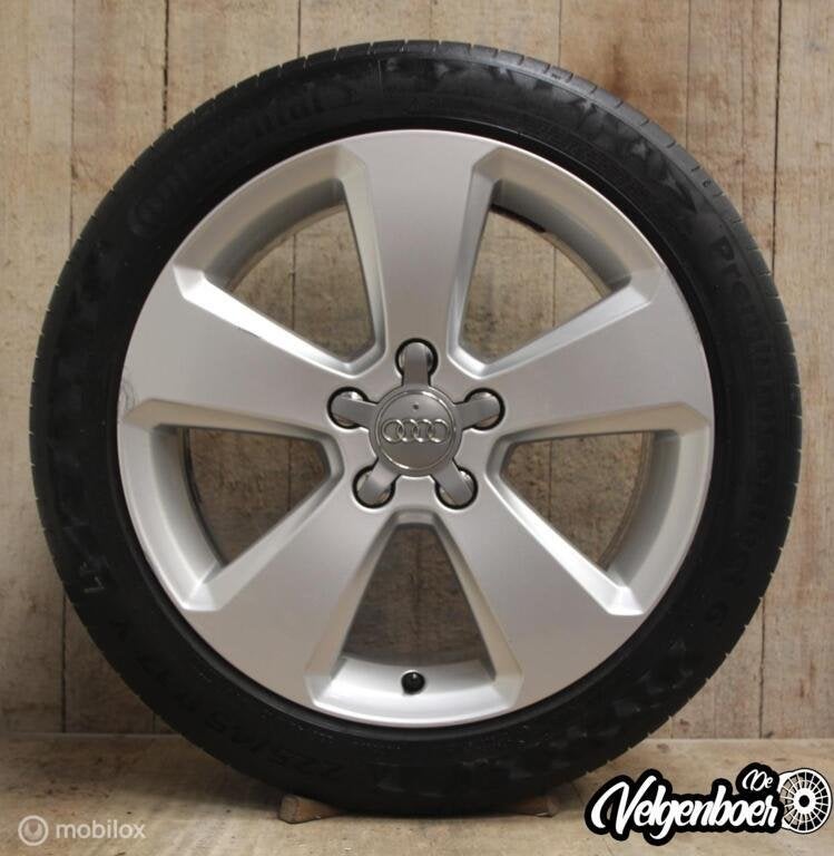 Originele Audi A3 velgen + zomerbanden | 17 inch, Gebruikt, Banden en Velgen, 17 inch, Ophalen of Verzenden