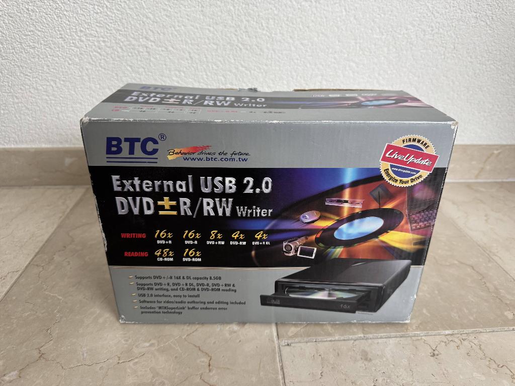 External USB 2.0 DVD+/- RW Writer, Computers en Software, Optische drives, Nieuw, Ophalen of Verzenden, Windows, Extern