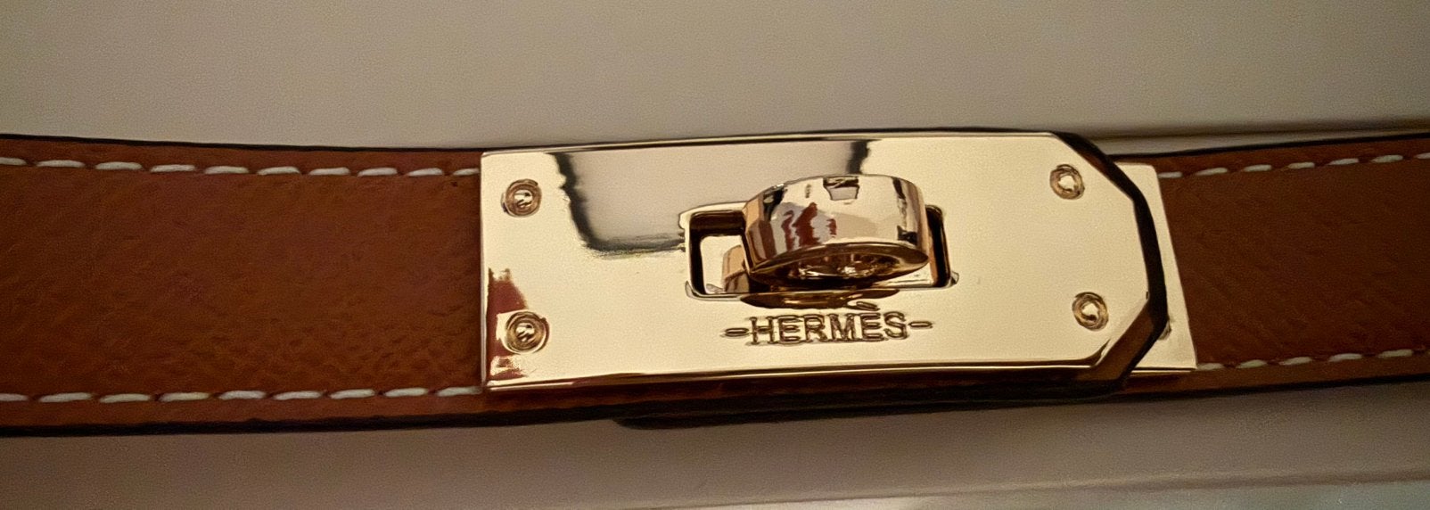 Hermes riempje, Verzenden, Tailleriem, Zo goed als nieuw, Bruin