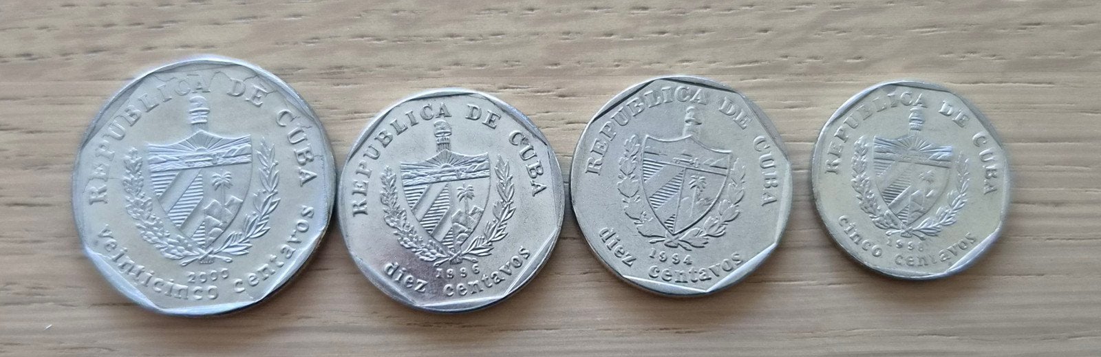 Set van 4 Cubaanse munten (centavos), Ophalen of Verzenden, Midden-Amerika, Setje