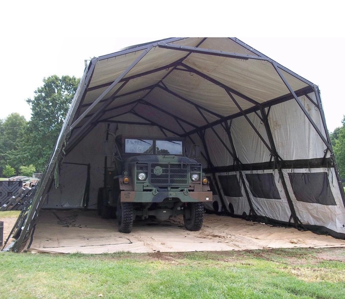 Legertent LME - Opslagtent 10 x 7.5 meter!, Ophalen, Gebruikt, Meer dan 6