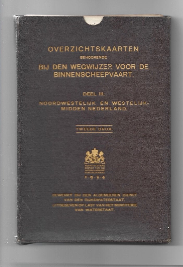 Binnenscheepvaartkaarten  tweede druk  (1934), Gelezen, Ophalen of Verzenden, Landkaart, 1800 tot 2000