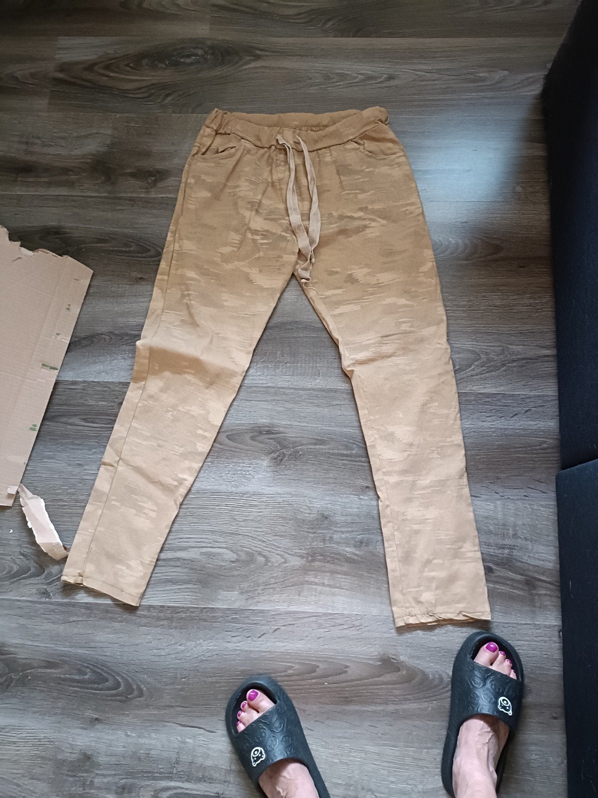 Comfortabele beige camouflage broek, Beige, Maat 46/48 (XL) of groter, Ophalen of Verzenden, Lang