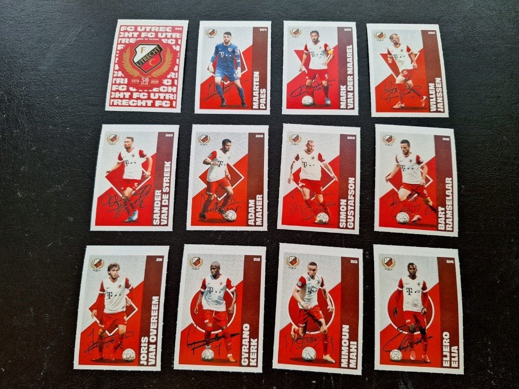 Complete set stickers FC Utrecht 2020-21, Ophalen of Verzenden, Zo goed als nieuw, F.C. Utrecht, Poster, Plaatje of Sticker