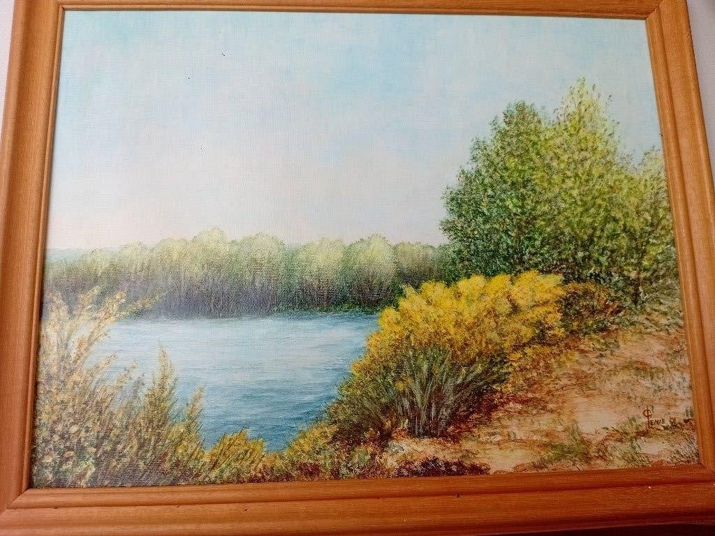 Schilderij, Ophalen, Realistisch, Gesigneerd, Landschap