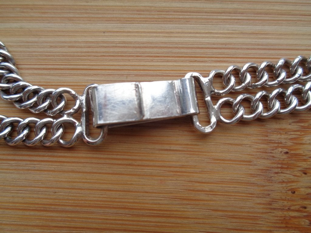 zilveren ketting Surinaamse mattenklopper [065], Sieraden, Tassen en Uiterlijk, Verzenden, Zo goed als nieuw, Zilver, Zilver