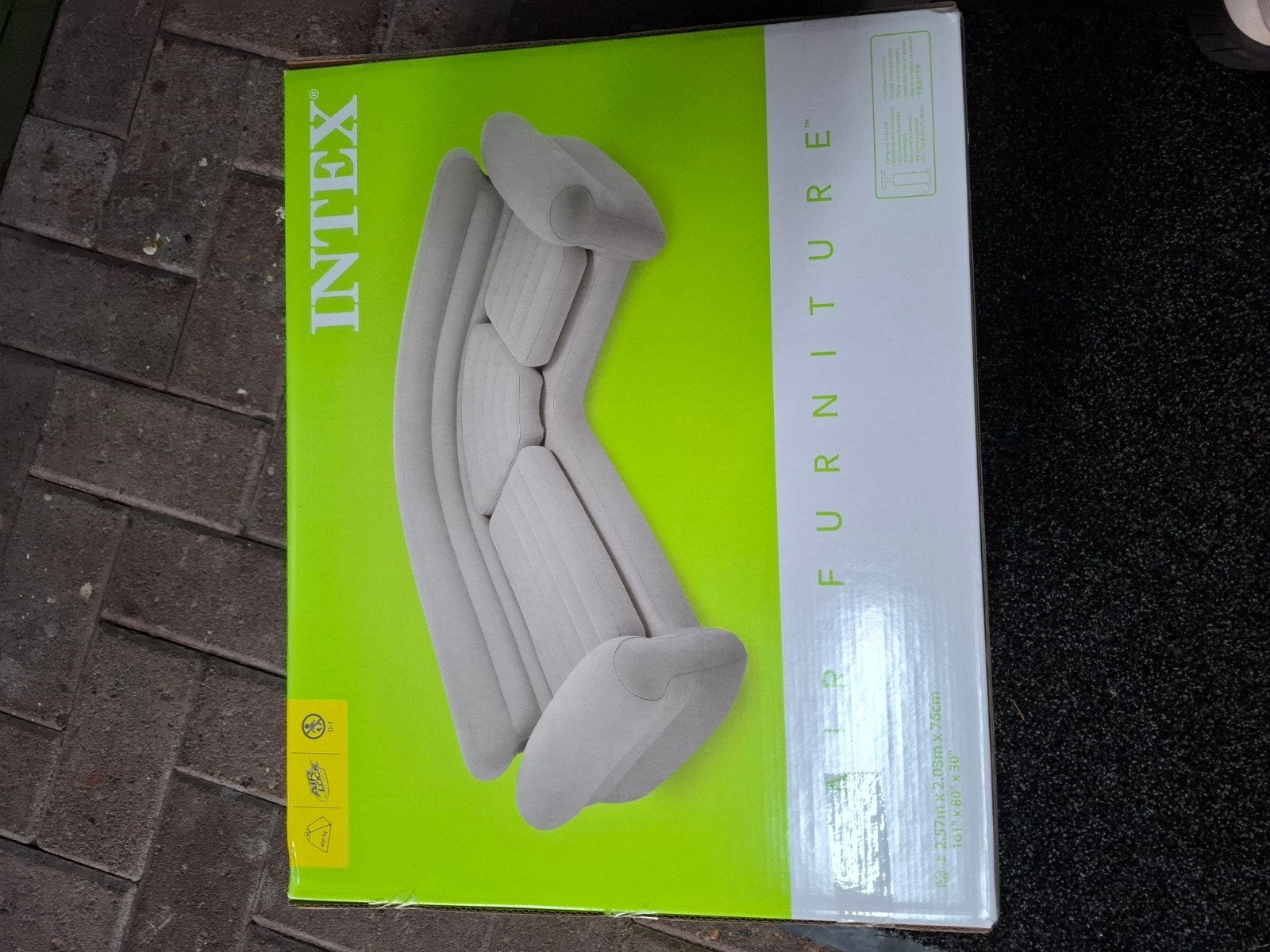 Intex Opblaasbare Hoekbank - Nieuw in doos, Ophalen, Kunststof, 100 tot 125 cm, Hoekbank