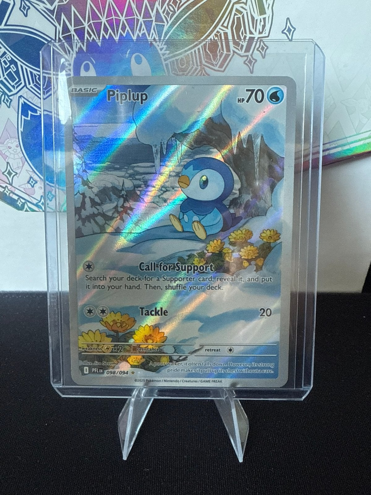 Piplup 098/094, Hobby en Vrije tijd, Verzamelkaartspellen | Pokémon, Ophalen of Verzenden, Nieuw, Losse kaart, Foil