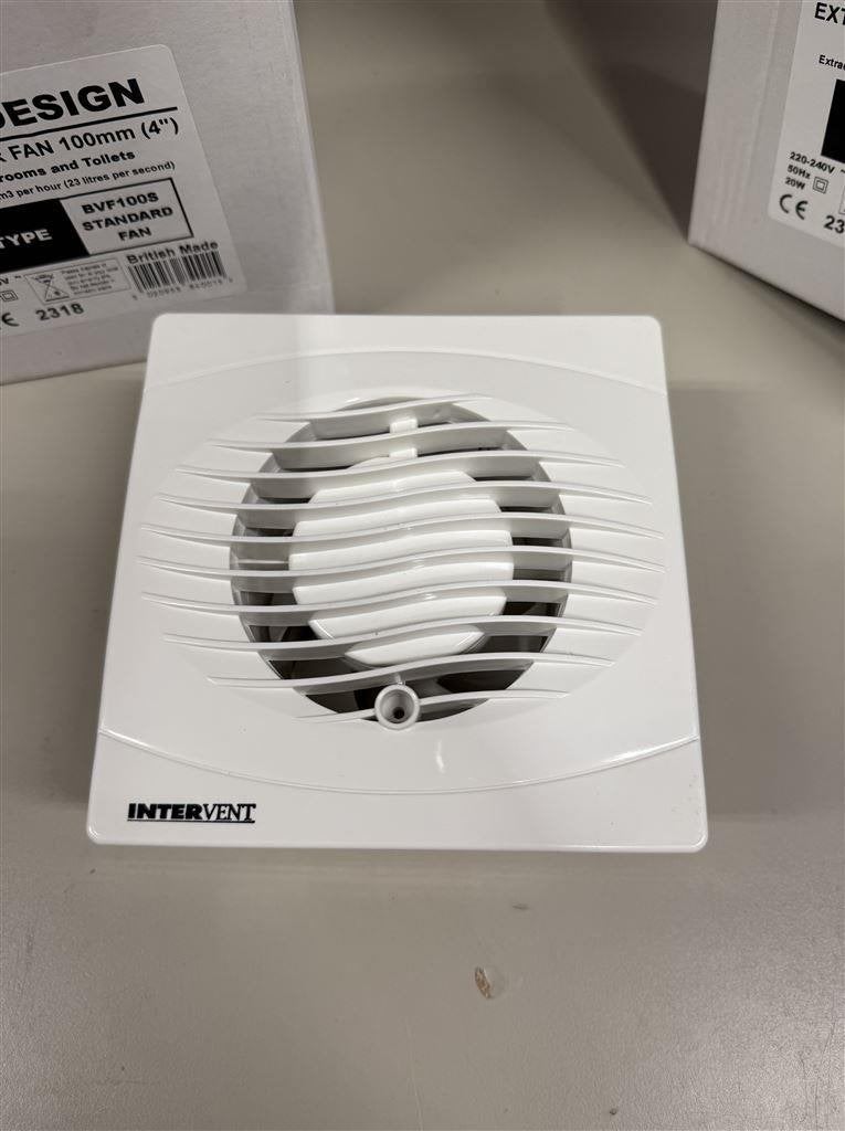Afzuigventilator - 4”100mm Muur Badkamer Keuken BVF10, Doe-het-zelf en Verbouw, Ventilatie en Afzuiging, Ophalen of Verzenden