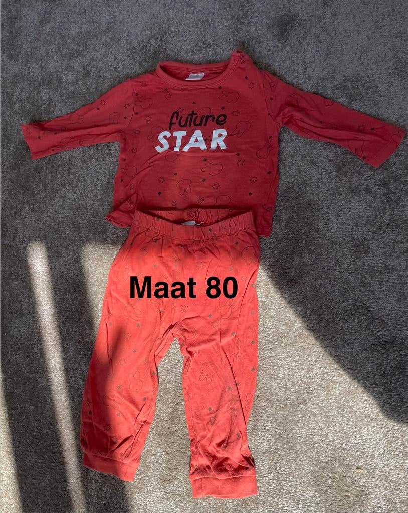 Rode pyjama Nijntje Maat 80, Ophalen of Verzenden, Gebruikt, Jongetje of Meisje, Nacht- of Onderkleding