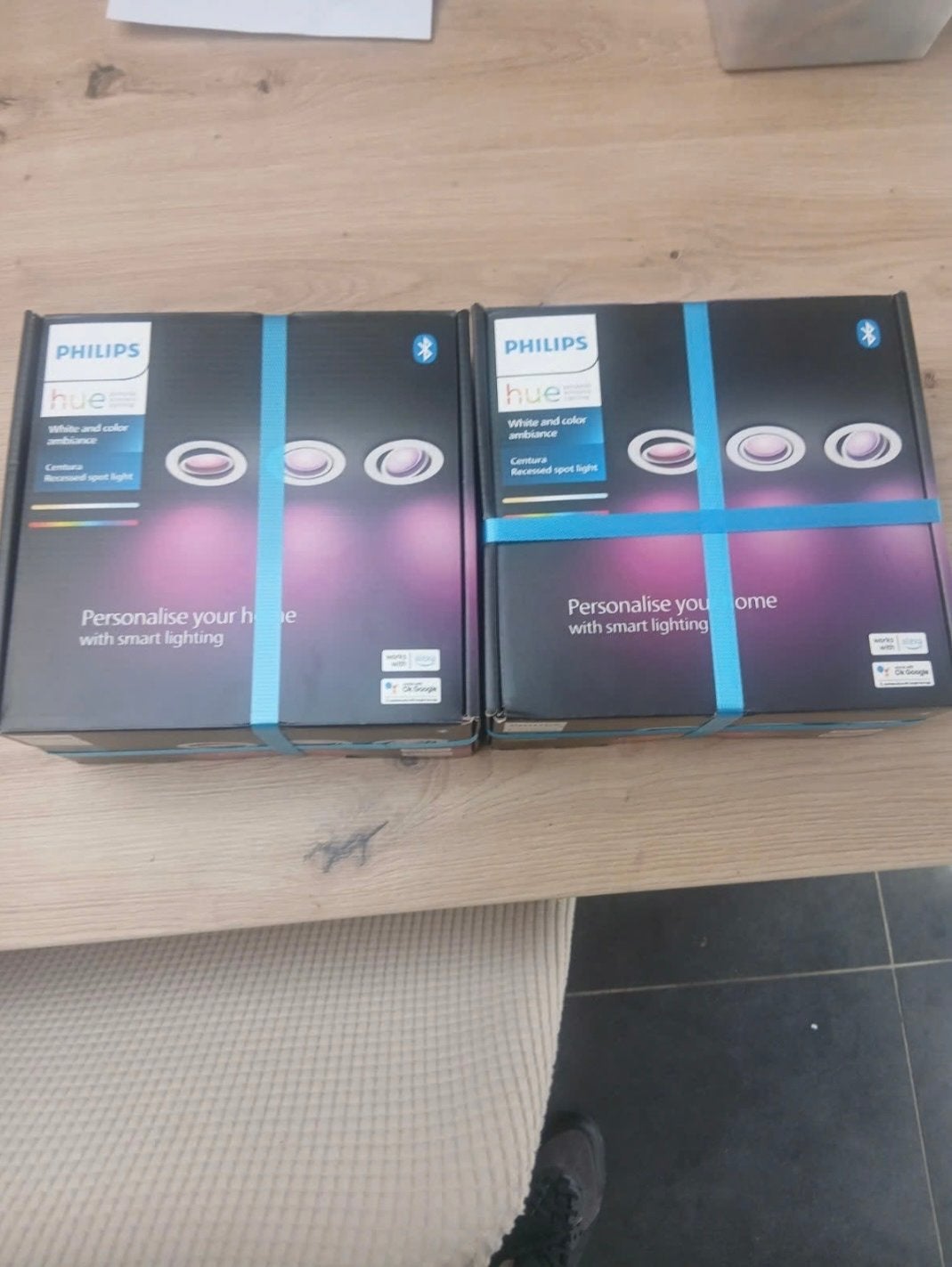 Philips Hue Centura Inbouwspot White and Color Ambiance (2x), Nieuw, Ophalen of Verzenden, LED, Philips