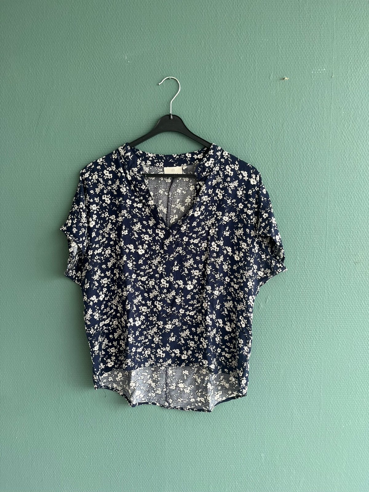 Shirt millefleurs, Maat 38/40 (M), Blauw, Ophalen of Verzenden, Zo goed als nieuw