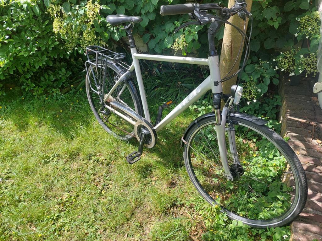 Trek herenfiets - 24 versnellingen en verende voorvork, Fietsen en Brommers, Fietsen | Heren | Herenfietsen, Gebruikt, Velgrem