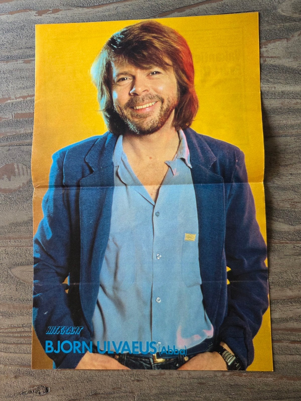 Vintage Björn Ulvaeus (ABBA) Poster, Verzamelen, Rechthoekig Staand, Ophalen of Verzenden, Zo goed als nieuw, A1 t/m A3