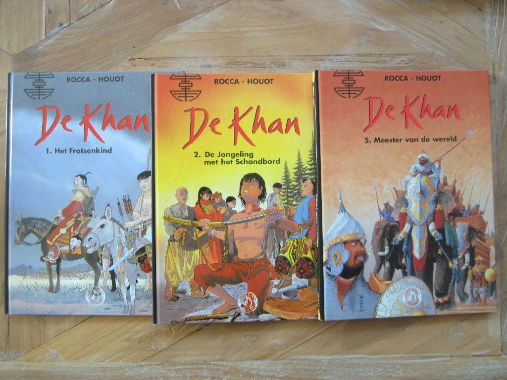 De Khan, HC deel 1,2 en 5, Rocca Houot, met ex-libris, Meerdere stripboeken, Ophalen of Verzenden, Zo goed als nieuw