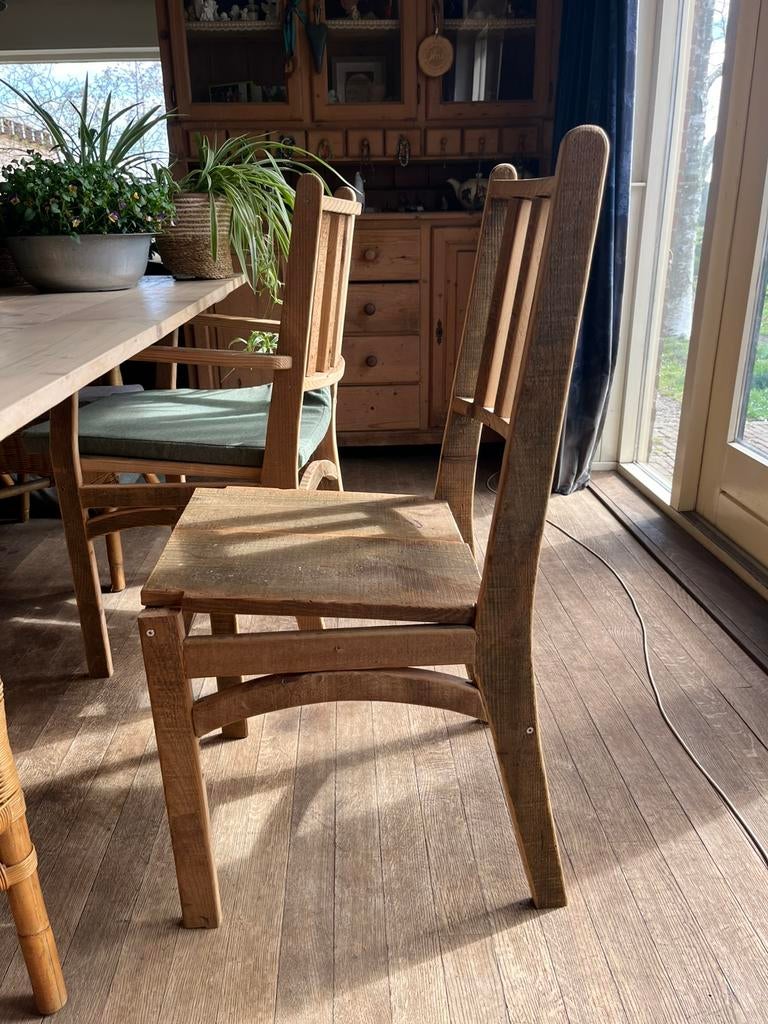 Houten eetkamer stoel 45x100, Ophalen, Bruin, Nieuw, Eén