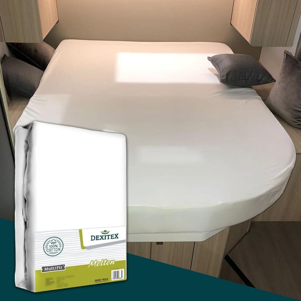 Molton matrasbeschermer Queensbed, Eilandbed, Caravans en Kamperen, Niet ingevuld, Niet ingevuld, Niet ingevuld