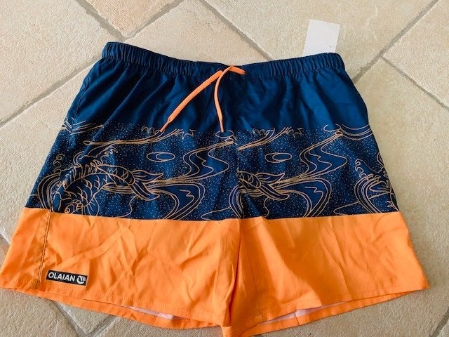 Korte broek, zwembroek L donkerblauw oranje nieuw, Ophalen of Verzenden, Nieuw, Oranje