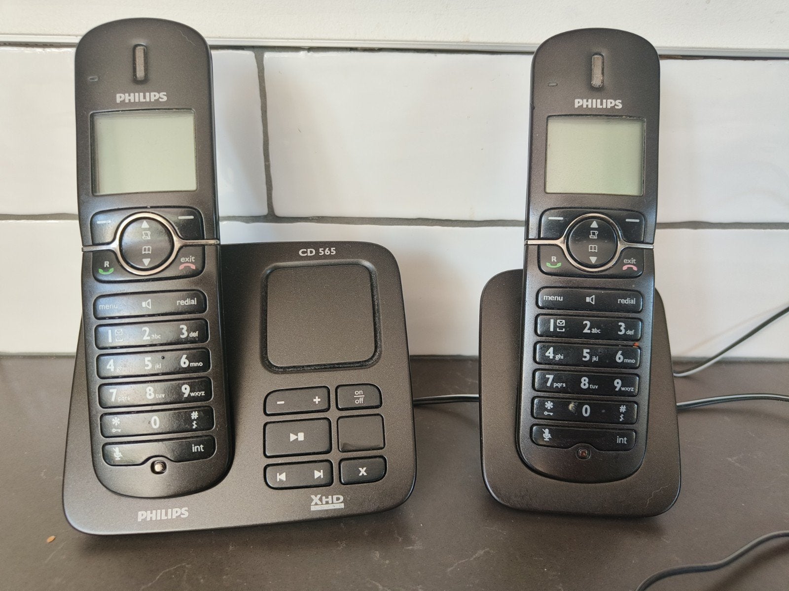 Philips CD565 draadloze DECT telefoon met 2 handsets, Telecommunicatie, Vaste telefoons | Handsets en Draadloos, Ophalen of Verzenden