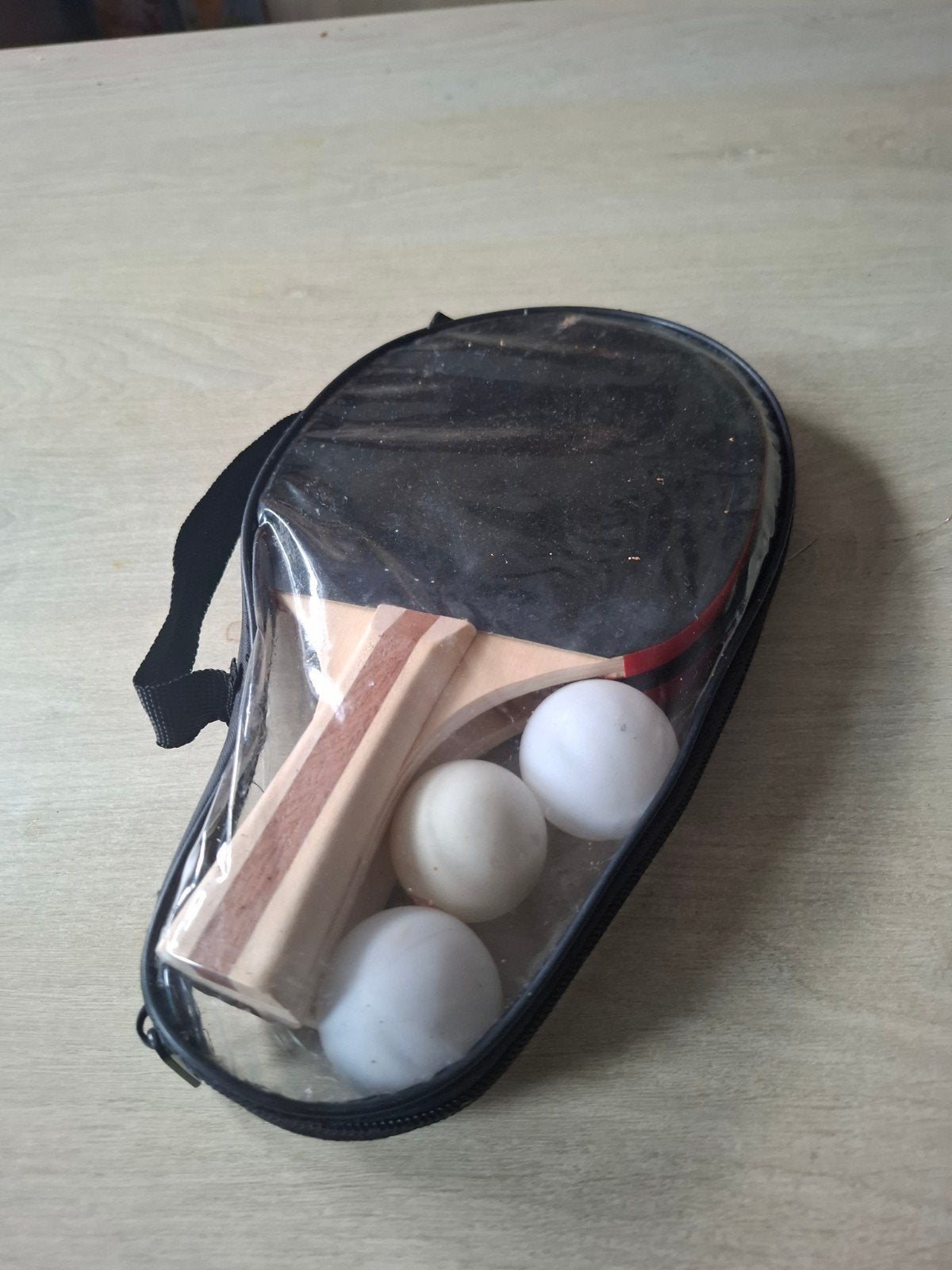 Tafeltennis set: 2 batjes, 3 balletjes en hoes, Ophalen of Verzenden, Nvt, Nvt, Nvt
