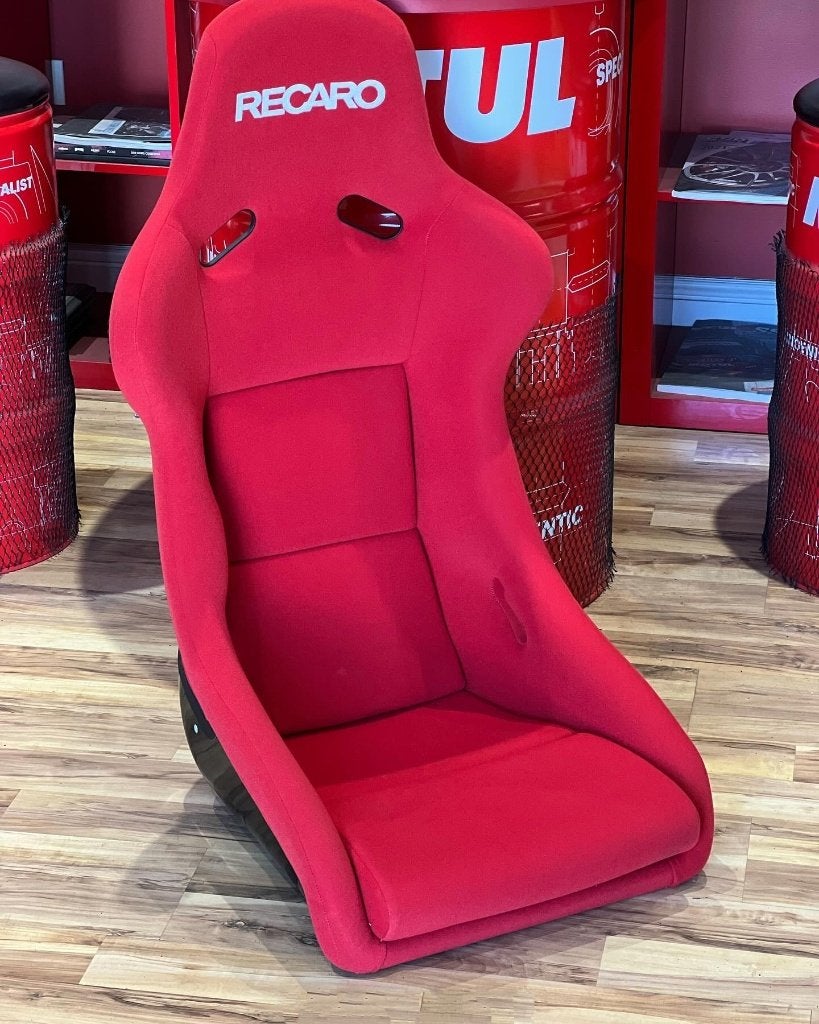 Recaro Pole Position stof velours kuipstoel schaalstoel rood, Ophalen of Verzenden