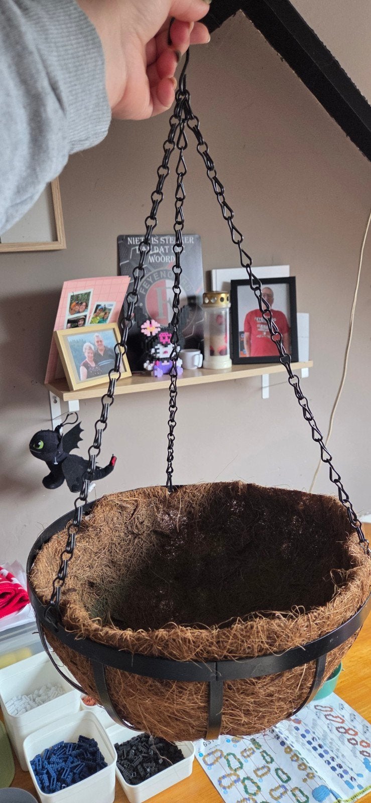 hangmandtje voor planten, Ophalen of Verzenden, Gebruikt, Metaal