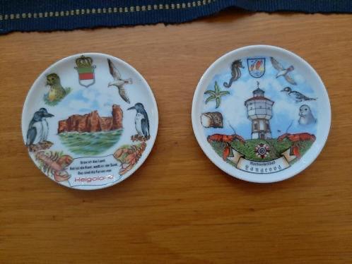 2 petit four schaaltjes duitse waddeneilanden., Gebruikt, Verzenden, Bord(en), Wedgwood