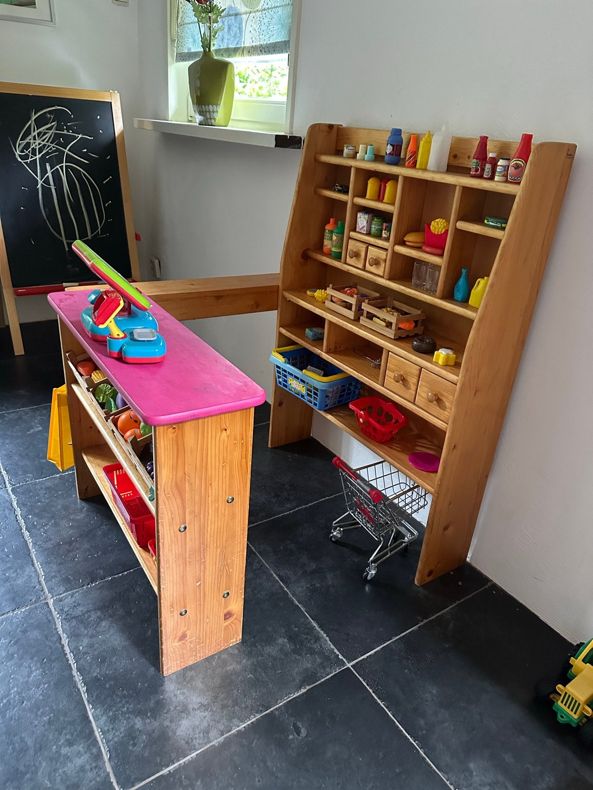 Houten Speelwinkeltje Compleet met Accessoires, Ophalen, Gebruikt, Jongen of Meisje