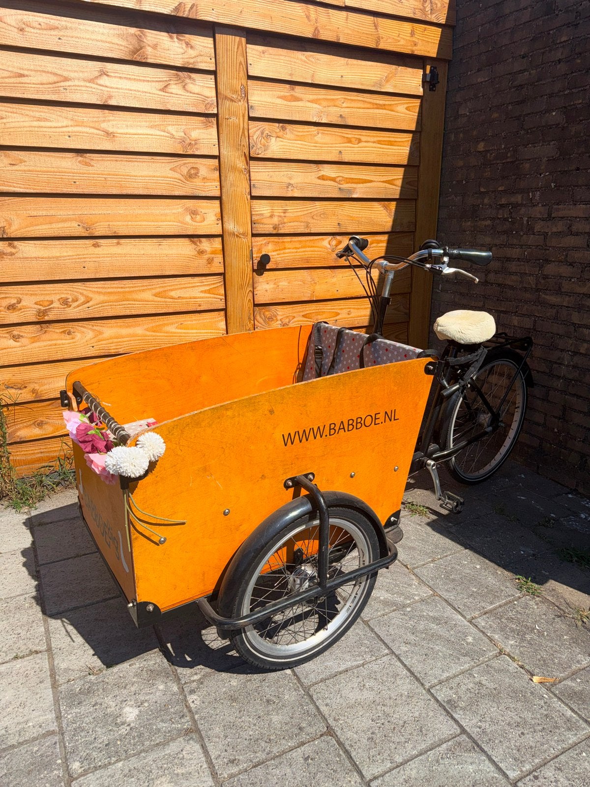 Bamboe bakfiets, Ophalen, Zo goed als nieuw, 4 kinderen of meer, Overige merken