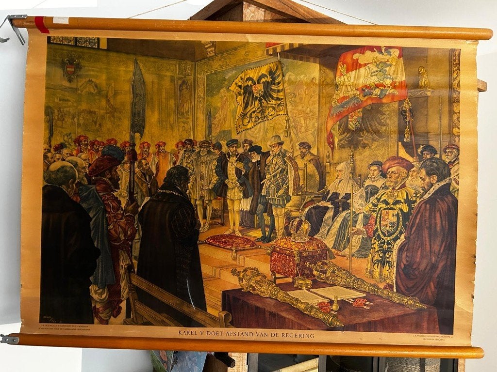 Drie schoolplaten geschiedenis (5/st), Ophalen of Verzenden, Geschiedenis