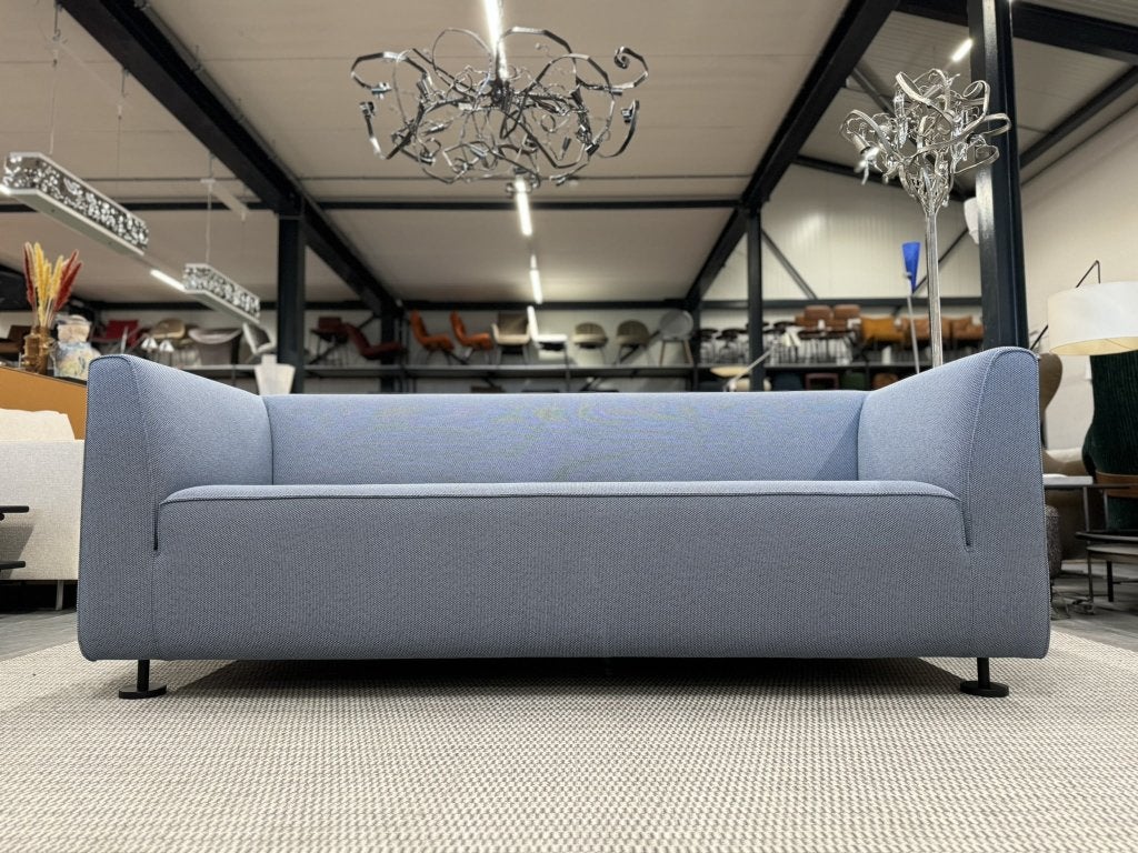 Nieuw Gelderland 4800 bank 3 & 2,5 zits Opera blauw stof, Ophalen of Verzenden, Rechte bank, Info@gelderlanddesign.com, Gelderland