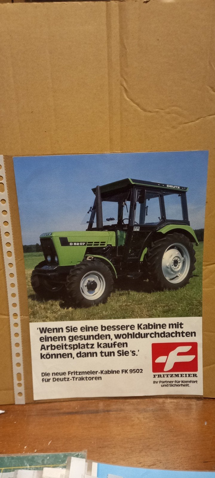 D 8 :  Deutz  FRITZMEIER cabine, Ophalen of Verzenden