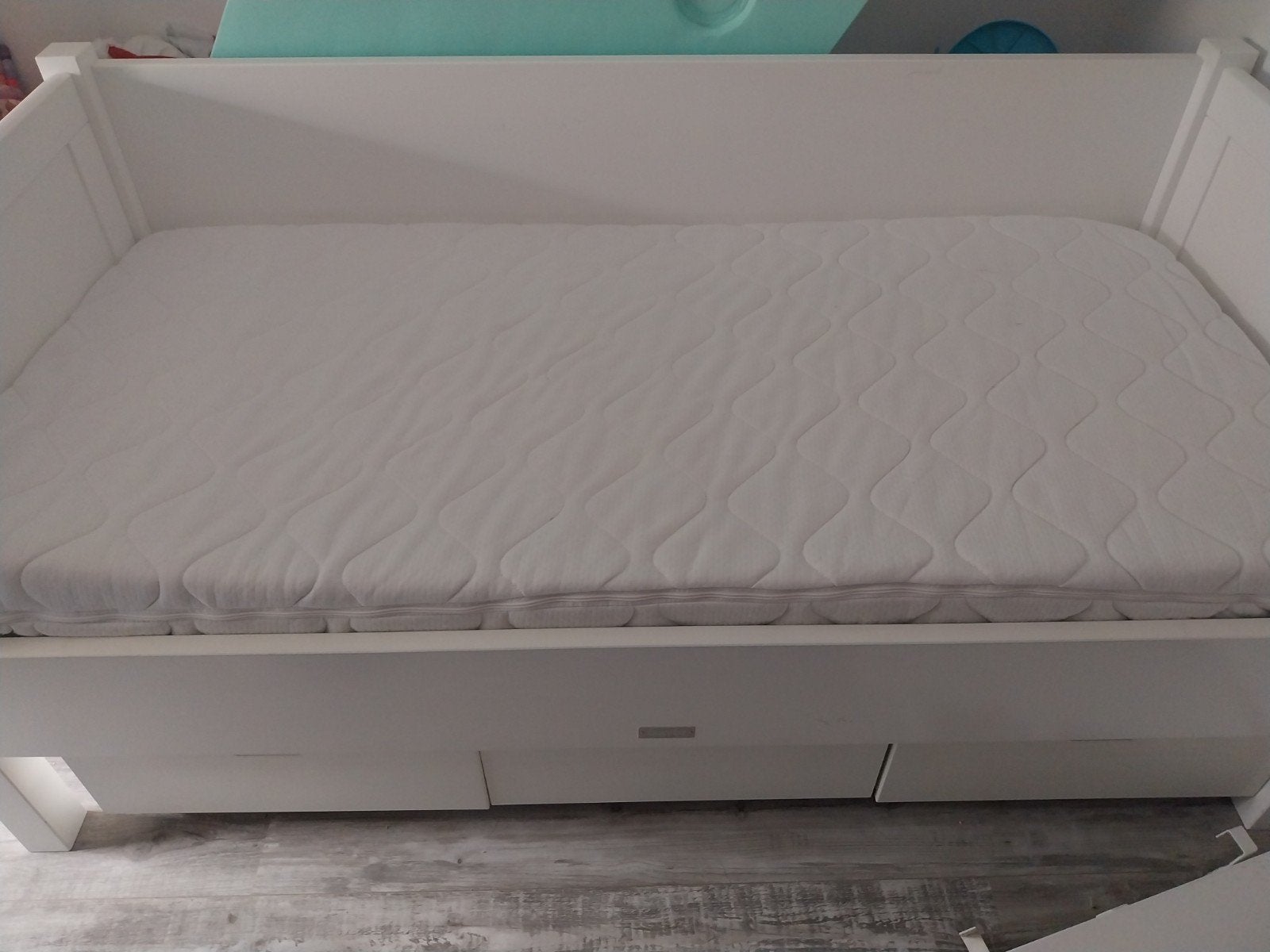 Bopita bed 150x70 met lade en uitvalbeveiliging, Ophalen, Gebruikt, 70 tot 85 cm, 140 tot 160 cm