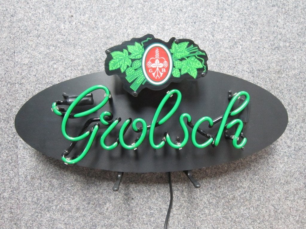 GROLSCH BIER NEON LICHTRECLAME, Ophalen, Gebruikt, Overige typen, Grolsch