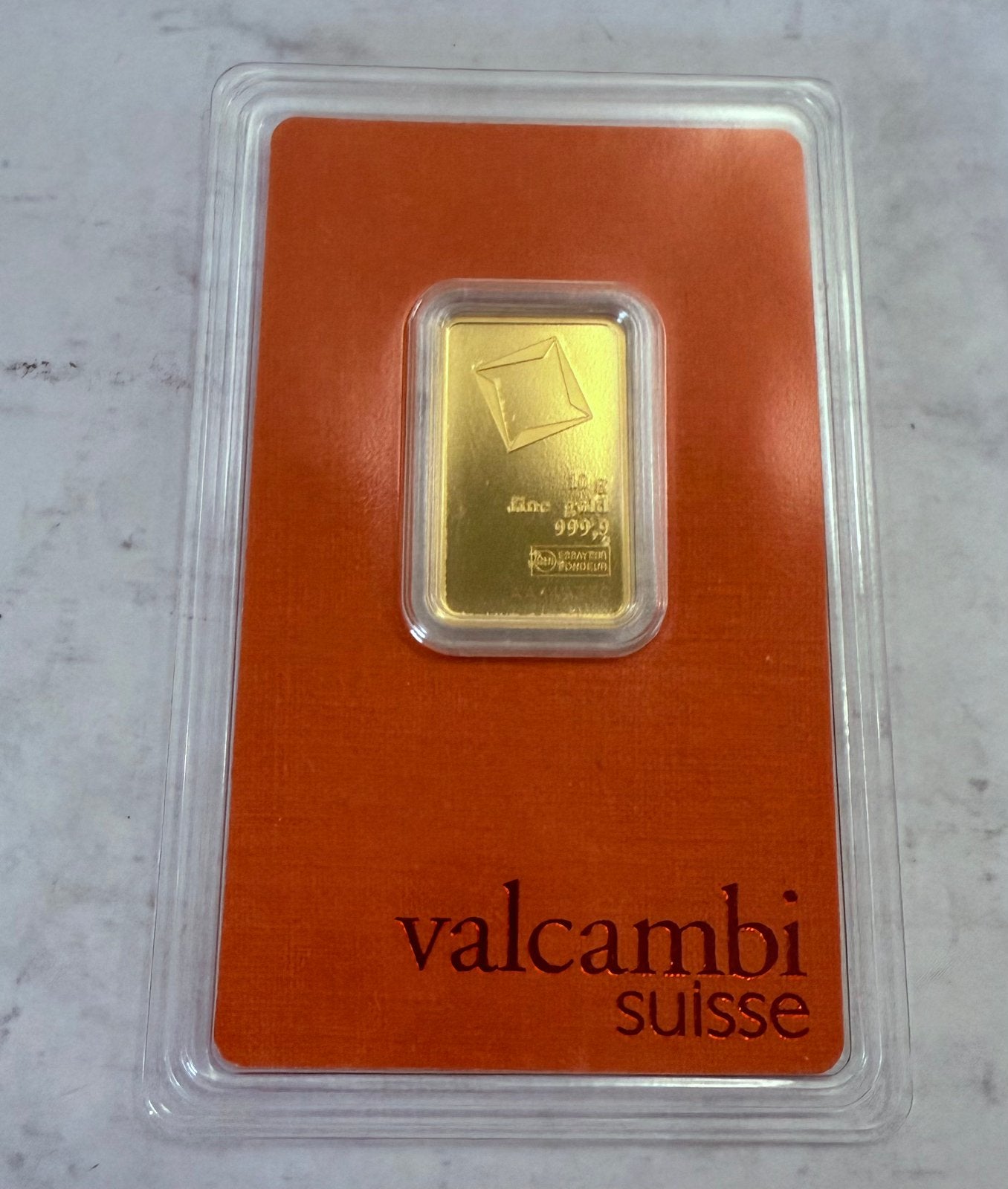 10 gram 999 Goud Valcambi / ESG / Blister, Postzegels en Munten, Edelmetalen en Baren, Ophalen of Verzenden, Goud